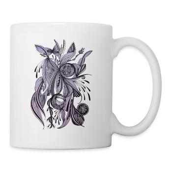 Fleur de ligne violette - Mug blanc - blanc - Droite