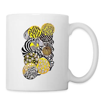 Leuchtende Kreismuster Botanik - Tasse - Weiß - Rechts