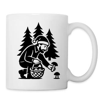 Mushroom Picker - Mushroom Picking Christmas Porcini Mushroom - Mug - white - Right