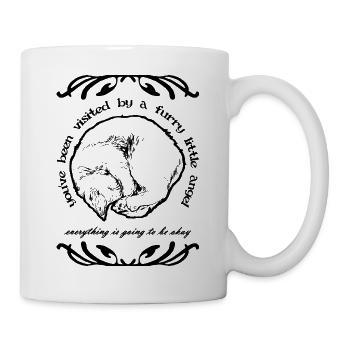 VOUS AVEZ REÇU LA VISITE D’UN PETIT ANGE À FOURRURE - Mug blanc - blanc - Droite