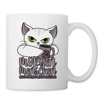 Je déteste les gens du matin et les lendemains et les gens - Mug blanc - blanc - Droite