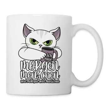 Je déteste les gens du matin et les lendemains et les gens - Mug blanc - blanc - Droite