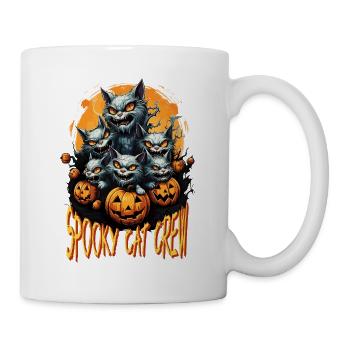 Halloween Chats Noir Citrouille Costume Effrayant - Mug blanc - blanc - Droite
