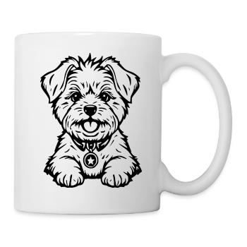 cadeau personnalisé t-shirt chiens Malteser - Mug blanc - blanc - Droite