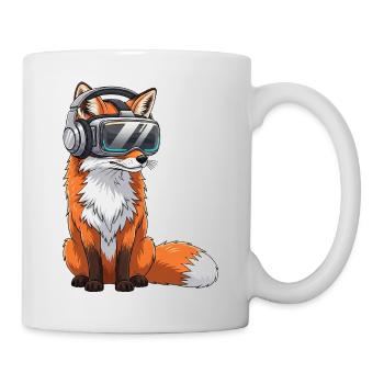 Fuchs Gamer Cartoon Spieler Virtual Reality  - Tasse - Weiß - Rechts