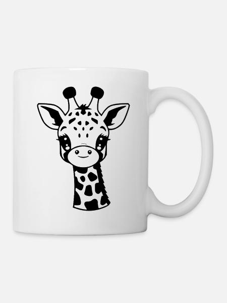 Giraffe T-shirt Geschenk - Tasse - Weiß