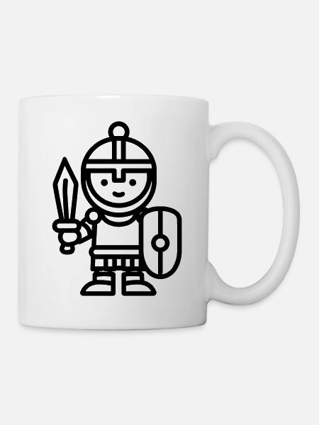 Krieger - Tasse - Weiß