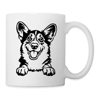 Corgi gallois - Mug blanc - blanc - Droite