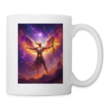 Céleste centaure archer tirant des flèches de feu stellaire - Mug blanc - blanc - Droite