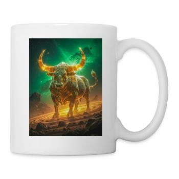 Himmlischer Stier aus Sternenlicht geschmiedet und ewig - Tasse - Weiß - Rechts