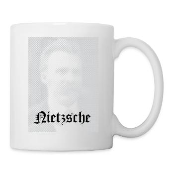 Halbton-Philosophisches Porträt - Tasse - Weiß - Rechts