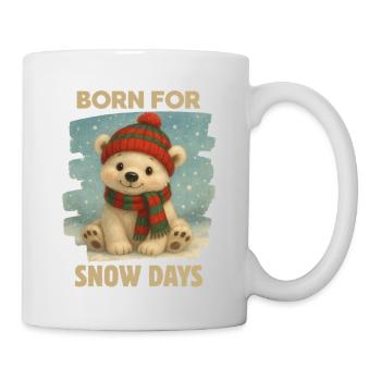 Ours polaire de Noël - Mug blanc - blanc - Droite