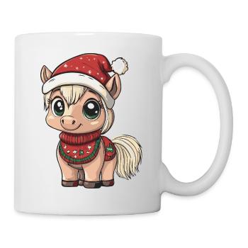 Cheval Noël - Mug blanc - blanc - Droite