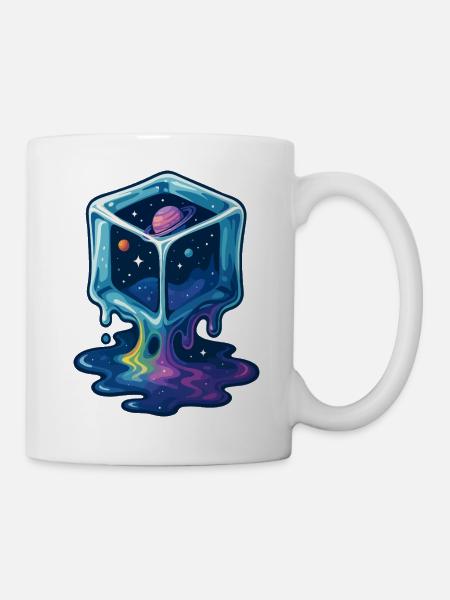 Kosmischer Schmelzwürfel - Tasse - Weiß