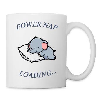 Schlafender Elefant - Tasse - Weiß - Rechts