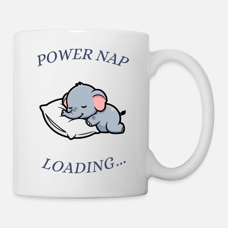 Schlafender Elefant - Tasse - Weiß