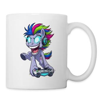 Pegasus de jeu étincelant avec casque - Mug blanc - blanc - Droite