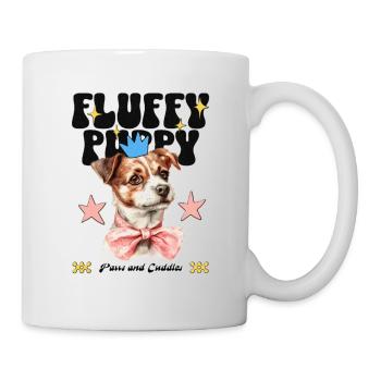 Fluffy Puppy – So flauschig, dass man lächeln muss - Tasse - Weiß - Rechts