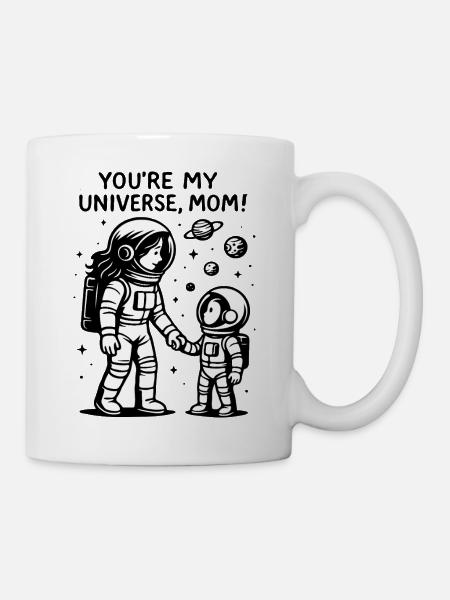 Kosmische Hand in Hand - Tasse - Weiß