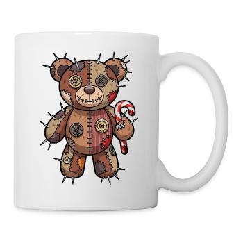 Effrayant Ours de Noël Voodoo Halloween Cauchemar - Mug blanc - blanc - Droite