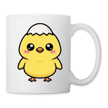 Chick with Kawaii cap - Mug - white - Right