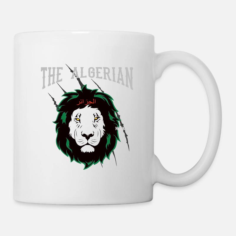 Le dessin du lion algérien – Proud Algeria - Mug blanc - blanc