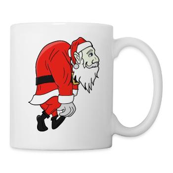 Müder Weihnachtsmann - Tasse - Weiß - Rechts