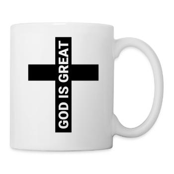 God Is Big Minimalist Print - Mug - white - Right