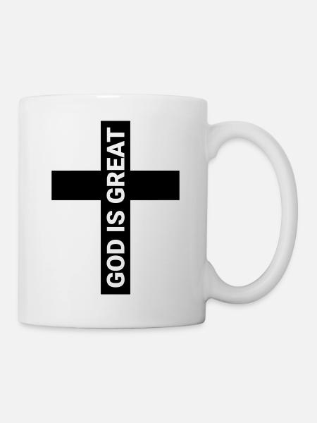 God Is Big Minimalist Print - Mug - white