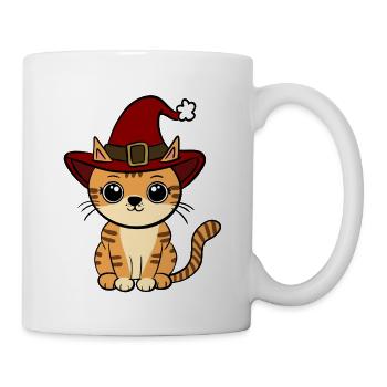 Katze Weihnachten  - Tasse - Weiß - Rechts