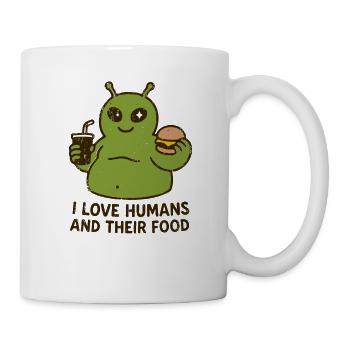 Un gastronome extraterrestre aime les humains - Mug blanc - blanc - Droite