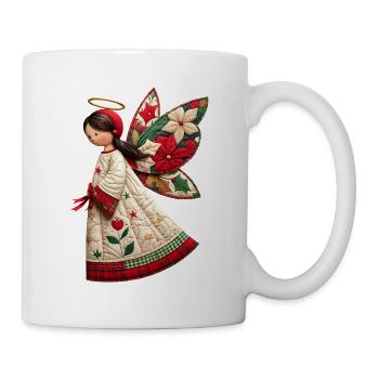 Christmas angel with Christmas flowers - Mug - white - Right