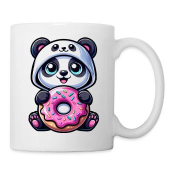 Cute Panda Costume Cartoon Sugar Donut Candy - Mug - white - Right