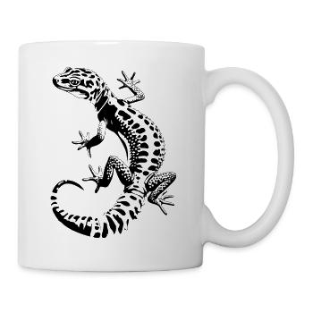 Leopardgecko - Tasse - Weiß - Rechts