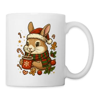 Rabbit at Christmas - Mug - white - Right
