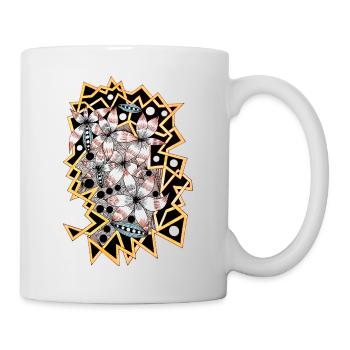 Geometric floral power - Mug - white - Right