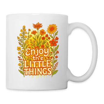 Enjoy the Little Things Floral - Mug - white - Right