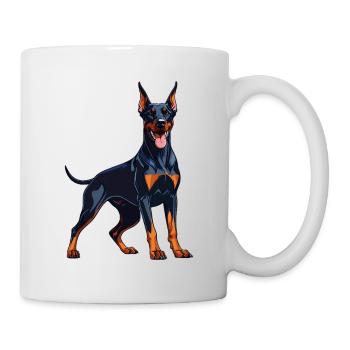 Strong Doberman – Expressive Dobie Design - Mug - white - Right