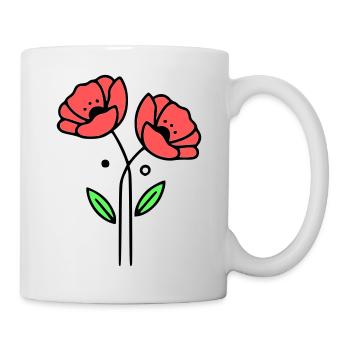 Poppy-Poppies-Minimalist-Line-Art-5 - Mug - white - Right