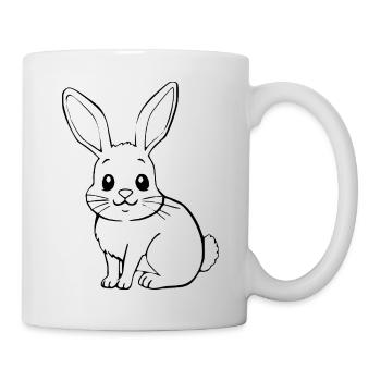 Bunny Rabbit T-shirt Gift - Mug - white - Right
