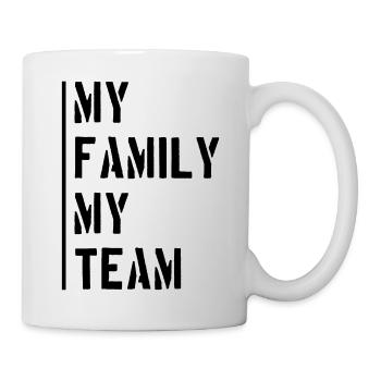 Dicton de l’équipe familiale - Mug blanc - blanc - Droite
