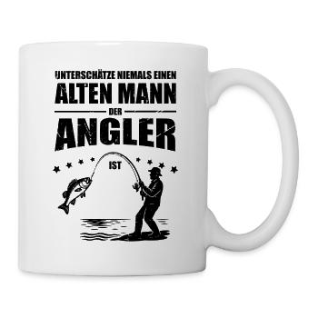 Lustiges Weihnachtsgeschenk für Angler - Tasse - Weiß - Rechts
