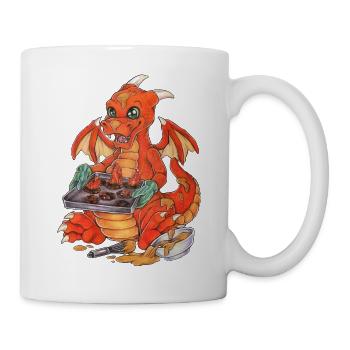 Funny Dragon Cookies Baking Christmas - Mug - white - Right
