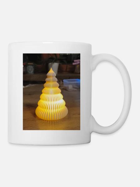 Yellow Paper Lamp in Step Shape - Mug - white
