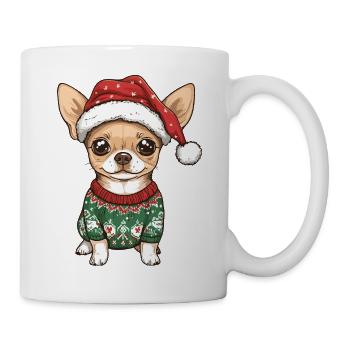 Chihuahua Hund Weihnachten - Tasse - Weiß - Rechts