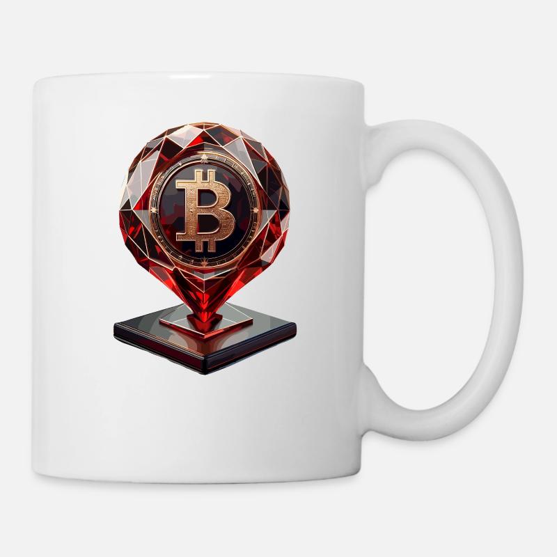 Conception exclusive du trophée Bitcoin - Mug blanc - blanc