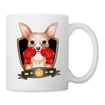 Boxing Chihuahua – Funny Boxer Motif - Mug - white - Right
