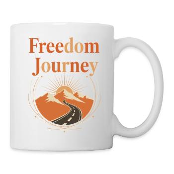Voyage de la liberté – Le chemin vers la liberté - Mug blanc - blanc - Droite