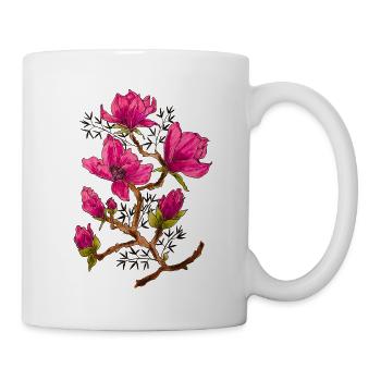 Magie des fleurs de magnolia magenta - Mug blanc - blanc - Droite