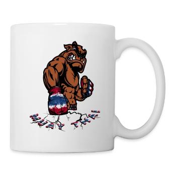 Bulldogge Boxer Flagge Fury - Tasse - Weiß - Rechts